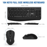 EDJO Wireless Keyboard and Mouse Combo