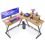 L Shaped Gaming Desk - Black
