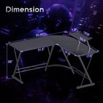 L Shaped Gaming Desk - Black