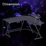 L Shaped Gaming Desk - Black