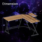 L Shaped Gaming Desk - Black