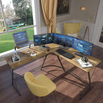 L Shaped Gaming Desk - Black
