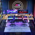 L Shaped Gaming Desk - Black