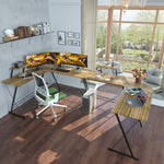 L Shaped Gaming Desk - Black